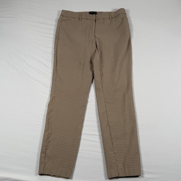 Adrienne Vittadini Pants 8 Geometric Stretch Slim Straight Dressy Career Office - Picture 2 of 14